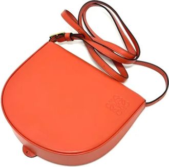 Loewe Pre-owned Shoulder Bag - Dames - Vintage Schoudertas - Oranje - ONE Size - Leer - Vintage