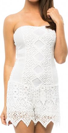Jen's Pirate Booty Supernova Strapless Eyelet Romper In White