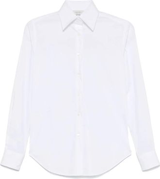 Mazzarelli Shirts, female, White, XS, White Cotton Blend Stretch Shirt