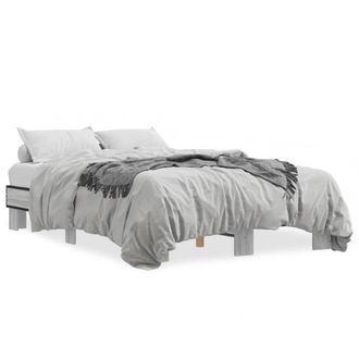 Berkfield Home Bed Frame without Mattress Grey Sonoma 120x200 cm | Size: Small Double