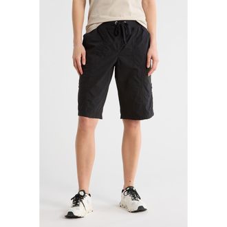 DKNY Peached Poplin Convertible Shorts in Black at Nordstrom Rack, Size Medium