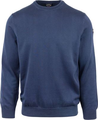 Paul & Shark Blue Sweater With Sewn-In Logo Patch