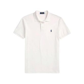 Ralph Lauren Polo Shirts, male, White, S, Stretch Pique Polo