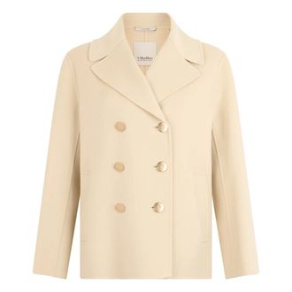 Max Mara Blazers, female, Beige, Size: 2XS Double-breasted Wool Jacket