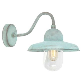Netlighting Somerton 1 Light Outdoor Fisherman Dome Wall Light Verdi IP44 E27 in Green