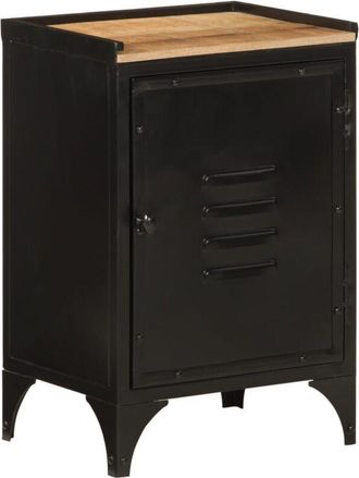 vidaXL Vidaxl - Mueble de baño hierro y madera maciza de mango 40x30x60 cm