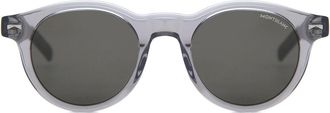 Montblanc MB0225S 003 Mens Sunglasses Clear Size 49