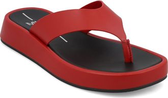 Mia Pamelia Wedge Sandal in Deep Red at Nordstrom, Size 7.5