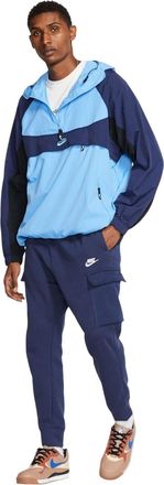 Nike Heren sportkleding: Club Cargo-joggingbroek (Marine / Wit)