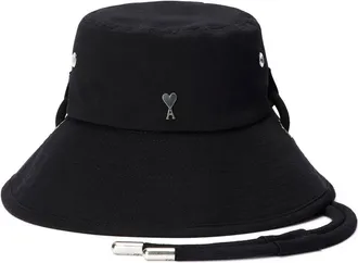 Ami Ami de Coeur bucket hat - unisex - Cotton - 56 - Black