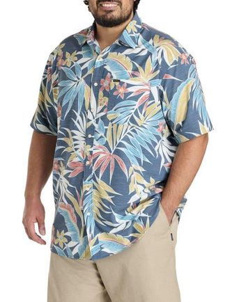 O'Neill Big & Tall TRVLR Series Traverse Floral Performance Sport Shirt in Midnight Navy at Nordstrom, Size Xx-Large