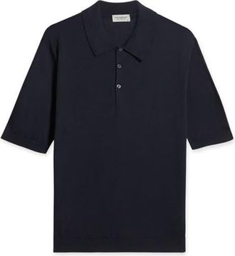Fortela Isis Short Sleeve Knit Polo in Navy Blue at Nordstrom, Size X-Large