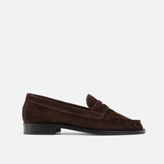 Duke + Dexter Duke + Dexter, Womens CB Brown Suede Penny Loafer - Womens, Size 3