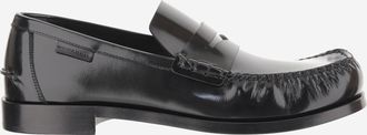 Bottega Veneta Mens Truman Leather Loafers Black
