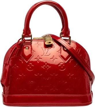 Louis Vuitton Pre-owned Alma BB - Dames - Vintage Mini Tas - Rood - ONE Size - Leer - Vintage