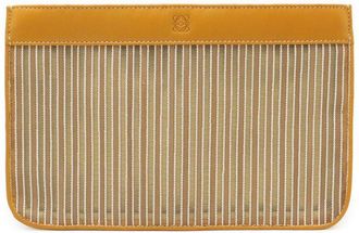 Loewe Yellow Calfskin Anagram Mesh Pouch (Authentic Pre-Loved)