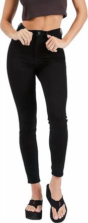 Abrand High Skinny Ankle Basher Jeans In Black Magic