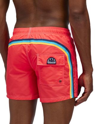 Sundek Mens Elastic Waist Boardshort, Swim Trunks 14 Length 5 Inseam, 07902 - Turbo 02, X-Large