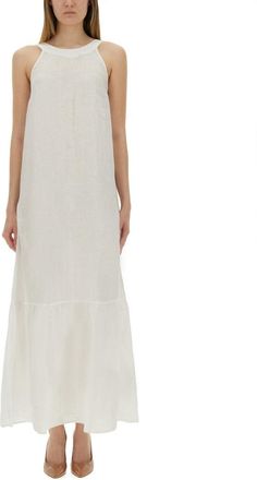 120% Lino Long Linen Dress-Donna