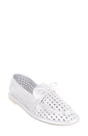 Elie Tahari Maple Cutout Loafer in Silver at Nordstrom Rack, Size 6.5