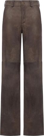 Salvatore Santoro Pantaloni con inserti in pelle - Marrone