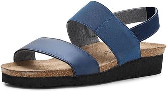 Naot Amy Womens Wedge Shoes Polar Sea Leather/Navy Elastic : EU 42 (US Womens 11) M, Suede