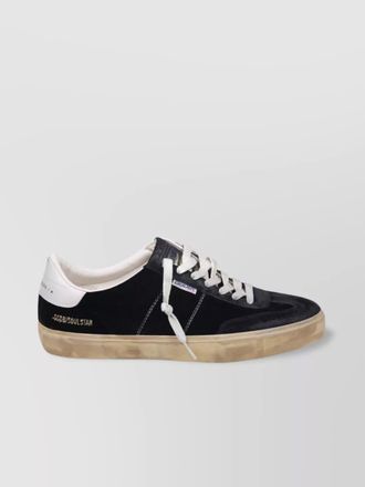 Golden Goose velvet suede round toe sneakers