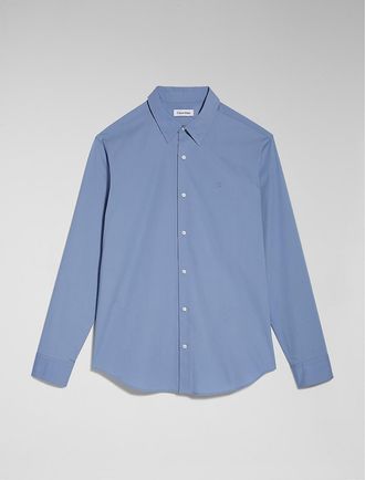 Calvin Klein Mens Classic Stretch Shirt - Blue - XS