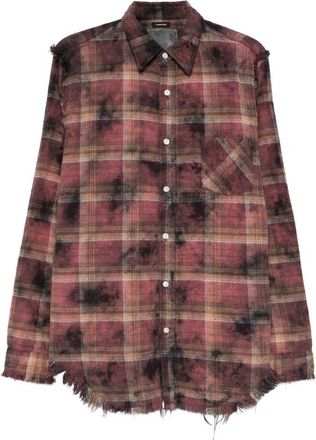 R13 Plaid Frayed Shirt
