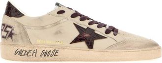 Golden Goose Beige Logo Ball Star Sneakers