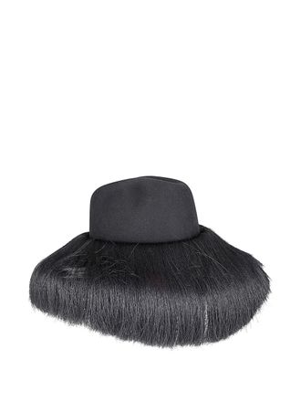 Comme Des Garçons fringed wool hat - women - Wool - One Size - Black