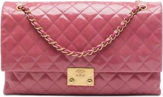 Chanel Pre-owned Patent Leather Flap Shoulder Bag - Dames - Vintage Schoudertas - Roze - ONE Size - Leer - Vintage