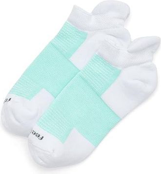 Feetures High Performance Max Cushion Tab Quarter Length Socks Shoes White Jade : SM (US Womens Shoe 4-6.5), Nylon/Polyester/Spandex