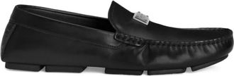 Dolce & Gabbana DG Driver Kalfsleren Loafers - Heren - Loafers - Zwart - 43 EU - Leer - Schoenen