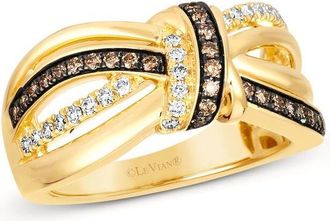 Le Vian Ladies Gladiator Knot Rings set in 14K Honey Gold