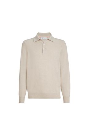 Brunello Cucinelli Cashmere knit polo shirt in Sand at Nordstrom, Size 56 It