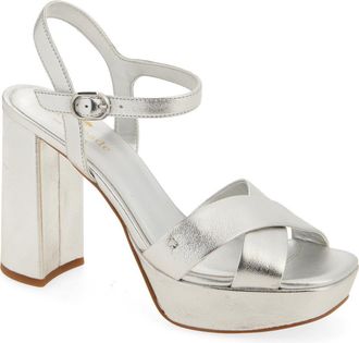 Kate Spade New York delia platform sandal in Silver Metallic at Nordstrom Rack, Size 6.5