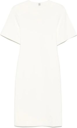 Toteme Abito midi in maglia fine - Bianco
