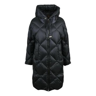 Max Mara Trefe Lange Donsjas - Dames - Mantels - Zwart - Maat: 2XS