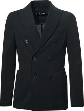 Circolo 1901 6-Knopen Blazer - Heren - Blazers - Zwart - S - Katoen - Jassen