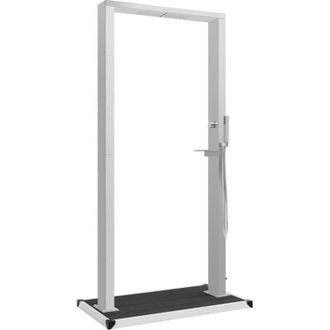 vidaXL Ducha De Jard&iacute;n Con Plato Acero Inoxidable Y Wpc Vidaxl