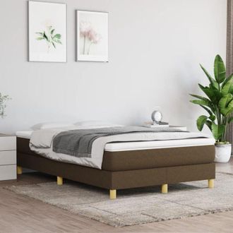 vidaXL Giroletto senza Materasso Marrone Scuro 120x200 cm Tessuto - Vidaxl