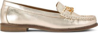 Kurt Geiger Womens Leather Marnie Loafers - Gold - Size UK 7