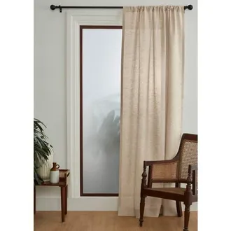Solino Home Linen Curtain with Light Filtering Rod Pocket for Living Room, Bedroom in Champagne Beige at Nordstrom, Size Xx-Large