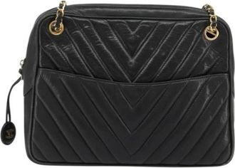 Chanel Pre-owned Vintage Schoudertas - Dames - Vintage Schoudertas - Zwart - ONE Size - Leer - Vintage