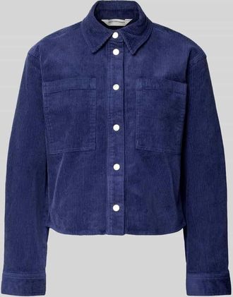 Moss Copenhagen Hemdbluse mit Druckknopfleiste Modell Arcelle in Dunkelblau, Größe L/XL