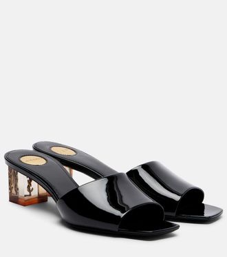 Saint Laurent Sip patent leather mules
