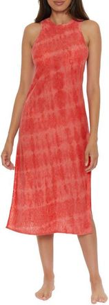 BECCA by Rebecca Virtue Trinidad Sleeveless Cover-Up Midi Dress in Fire at Nordstrom, Size Medium