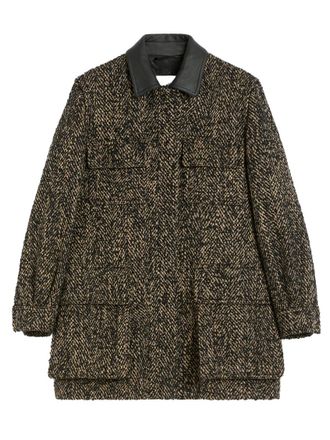Max Mara Brown Wool-Tweed Coat