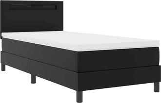 vidaXL Vidaxl - Estructura De Cama Con Colch&oacute;n Con Colch&oacute;n Negro 90 X 190 Cm